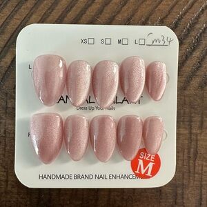 Pink Cat Eye Press-On Nails